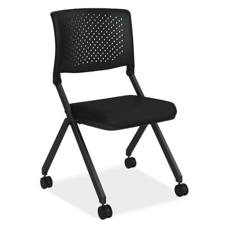 OFFICESOURCE Julep Collection Armless Nesting Chair with Casters, Black Frame 5474NSFBK